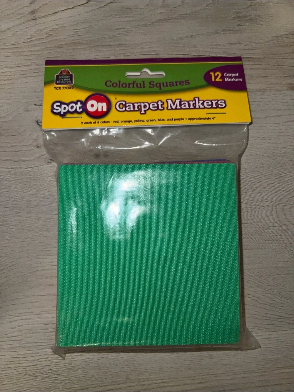 Green Carpet Marker Squares - Pack of 12